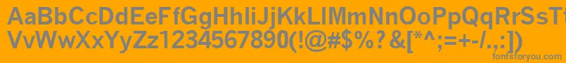 QuicktypeBold Font – Gray Fonts on Orange Background