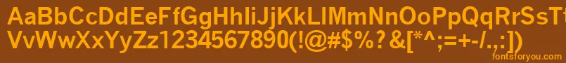 QuicktypeBold Font – Orange Fonts on Brown Background