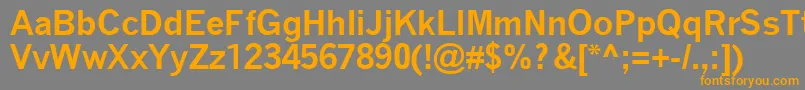 Шрифт QuicktypeBold – оранжевые шрифты на сером фоне