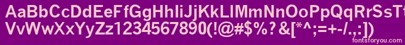 Więcej informacji o czcionce QuicktypeBold Czcionka QuicktypeBold – różowe czcionki na fioletowym tle