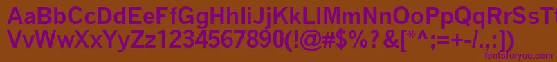 QuicktypeBold Font – Purple Fonts on Brown Background