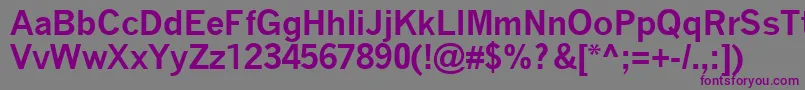 フォントQuicktypeBold – 紫色のフォント、灰色の背景