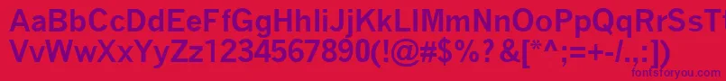 QuicktypeBold Font – Purple Fonts on Red Background