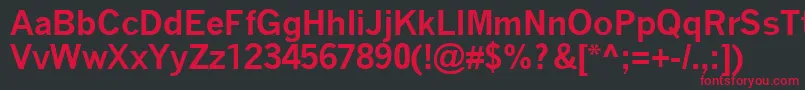 QuicktypeBold Font – Red Fonts on Black Background