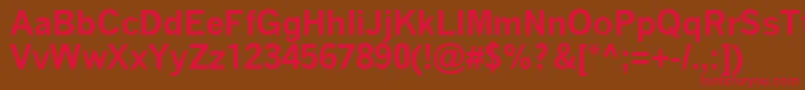 QuicktypeBold Font – Red Fonts on Brown Background
