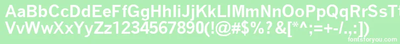 QuicktypeBold Font – White Fonts on Green Background