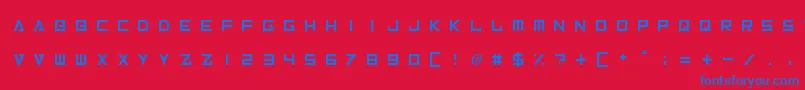 InversionzUnboxed Font – Blue Fonts on Red Background