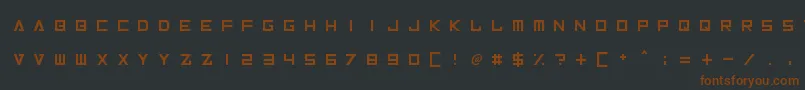 Шрифт InversionzUnboxed – коричневые шрифты на чёрном фоне