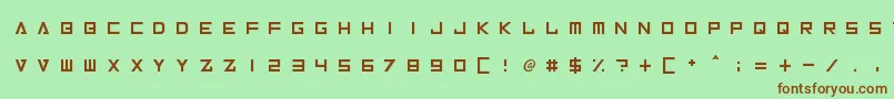 InversionzUnboxed Font – Brown Fonts on Green Background