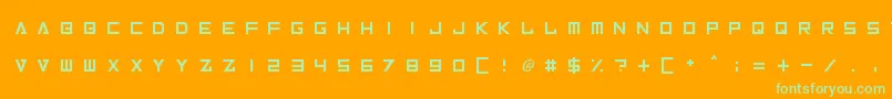 InversionzUnboxed Font – Green Fonts on Orange Background