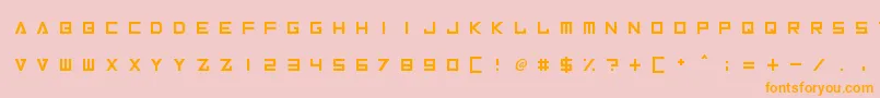 InversionzUnboxed Font – Orange Fonts on Pink Background