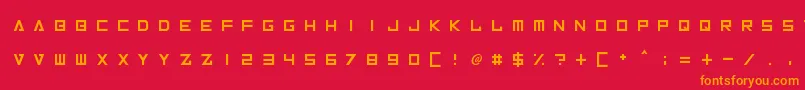 InversionzUnboxed Font – Orange Fonts on Red Background