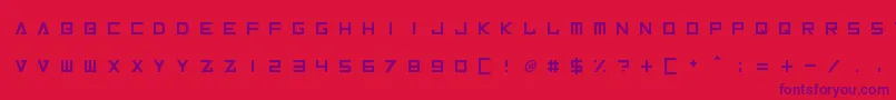 InversionzUnboxed Font – Purple Fonts on Red Background