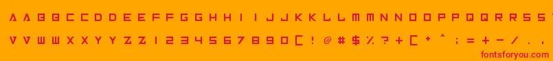 InversionzUnboxed Font – Red Fonts on Orange Background