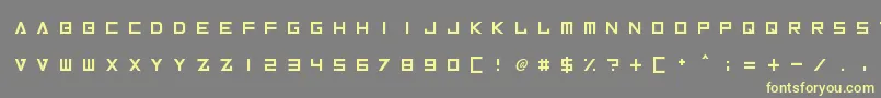 InversionzUnboxed Font – Yellow Fonts on Gray Background