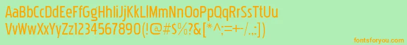 PakenhamcdrgRegular Font – Orange Fonts on Green Background