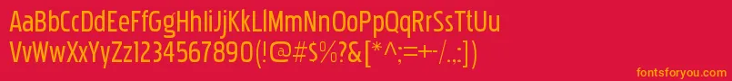 PakenhamcdrgRegular Font – Orange Fonts on Red Background