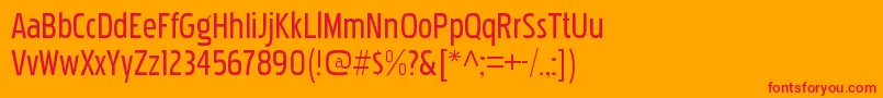 PakenhamcdrgRegular Font – Red Fonts on Orange Background