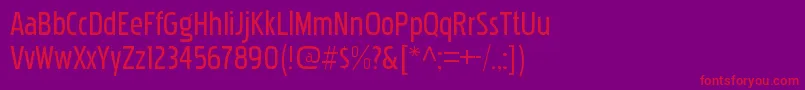 PakenhamcdrgRegular Font – Red Fonts on Purple Background