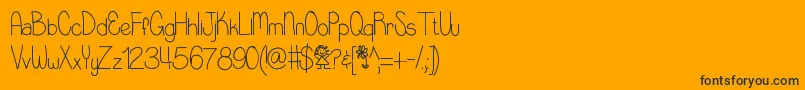 Littlemisspriss Font – Black Fonts on Orange Background
