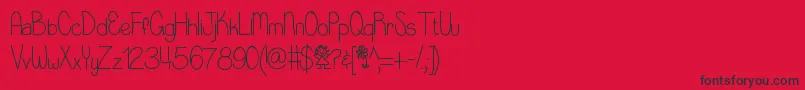 Littlemisspriss Font – Black Fonts on Red Background