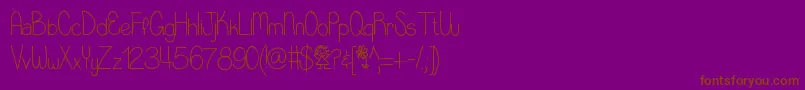 Littlemisspriss Font – Brown Fonts on Purple Background