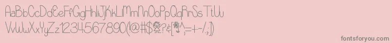 Littlemisspriss Font – Gray Fonts on Pink Background