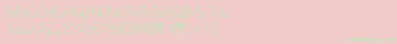 Littlemisspriss Font – Green Fonts on Pink Background