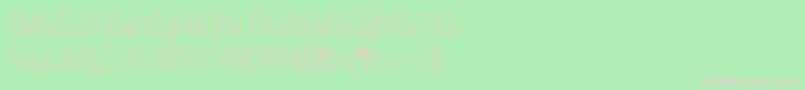 Littlemisspriss Font – Pink Fonts on Green Background