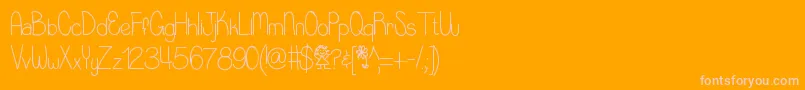 Littlemisspriss Font – Pink Fonts on Orange Background