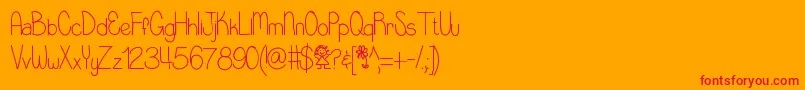Littlemisspriss Font – Red Fonts on Orange Background