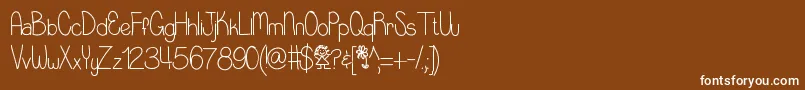 Littlemisspriss Font – White Fonts on Brown Background