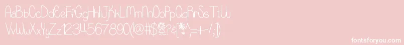 Littlemisspriss Font – White Fonts on Pink Background