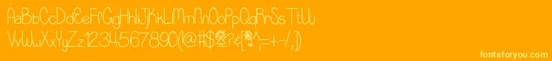 Littlemisspriss Font – Yellow Fonts on Orange Background