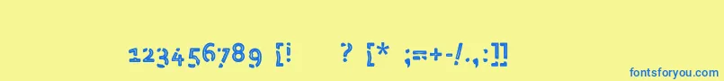 ParanoialRegular Font – Blue Fonts on Yellow Background