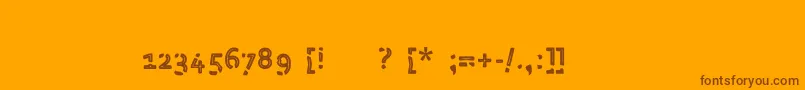 ParanoialRegular Font – Brown Fonts on Orange Background