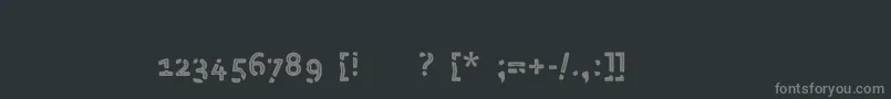 ParanoialRegular-Schriftart – Graue Schriften auf schwarzem Hintergrund