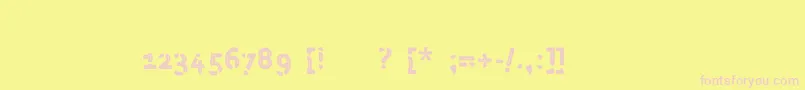 ParanoialRegular Font – Pink Fonts on Yellow Background