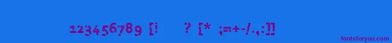 ParanoialRegular Font – Purple Fonts on Blue Background