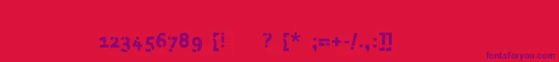 Police ParanoialRegular – polices violettes sur fond rouge