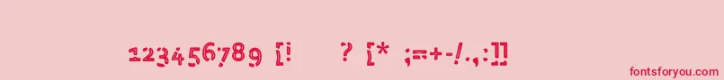 ParanoialRegular Font – Red Fonts on Pink Background