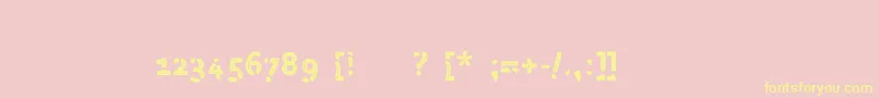 ParanoialRegular Font – Yellow Fonts on Pink Background