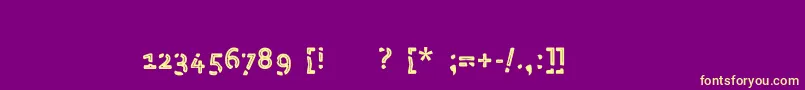 ParanoialRegular Font – Yellow Fonts on Purple Background