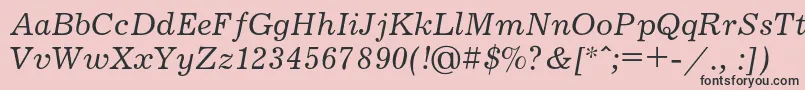 JournalcItalic Font – Black Fonts on Pink Background