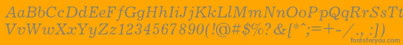 JournalcItalic Font – Gray Fonts on Orange Background