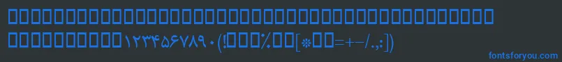 BMitra Font – Blue Fonts on Black Background