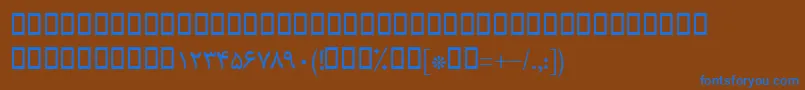 BMitra Font – Blue Fonts on Brown Background