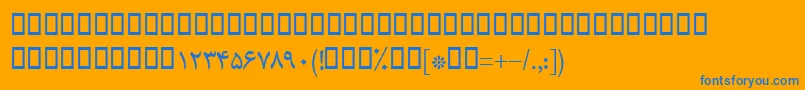 BMitra Font – Blue Fonts on Orange Background