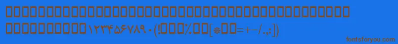 BMitra Font – Brown Fonts on Blue Background