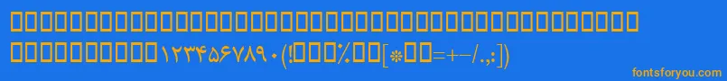 BMitra Font – Orange Fonts on Blue Background
